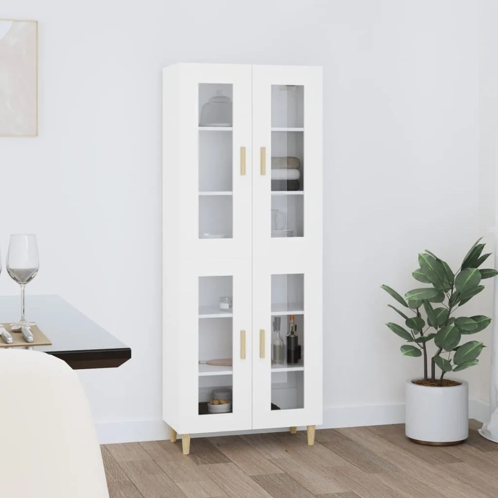 Armário alto 69,5x34x180 cm derivados de madeira branco