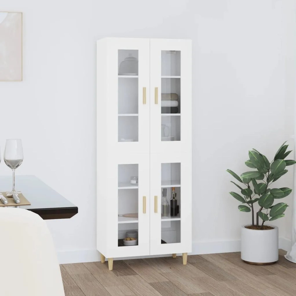 vidaXL Armário alto 69,5x34x180 cm derivados de madeira branco