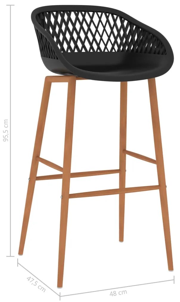 Cadeiras de bar 4 pcs preto