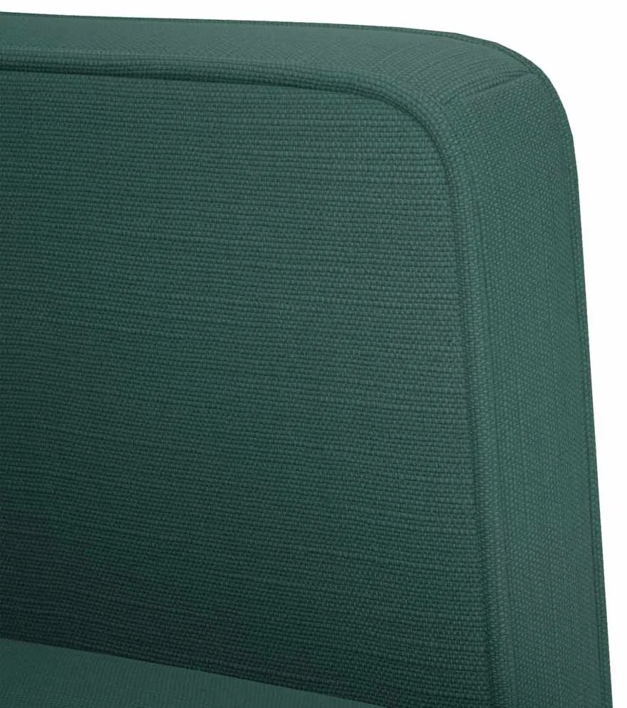Poltrona com apoio de braços 53 cm tecido verde-escuro