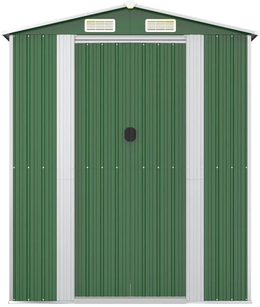 Abrigo de jardim 192x689x223 cm aço galvanizado verde