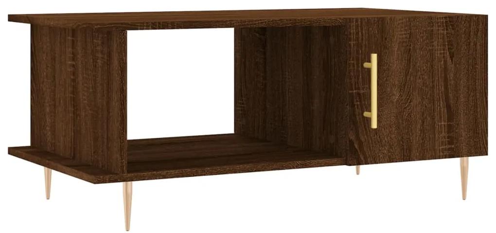 Mesa centro 90x50x40 cm derivados de madeira carvalho castanho
