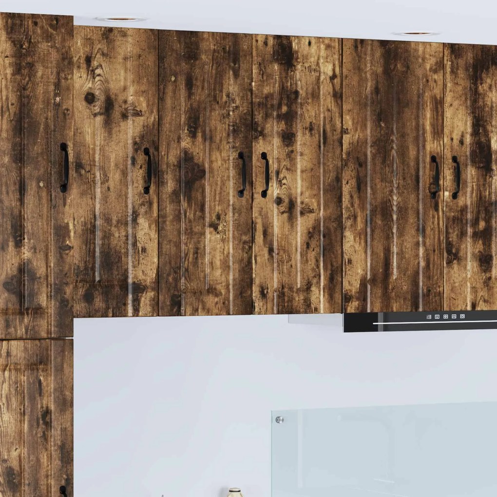 vidaXL Armário de Cozinha 2 pcs Carvalho Defumado 30 x 31 x 80 cm