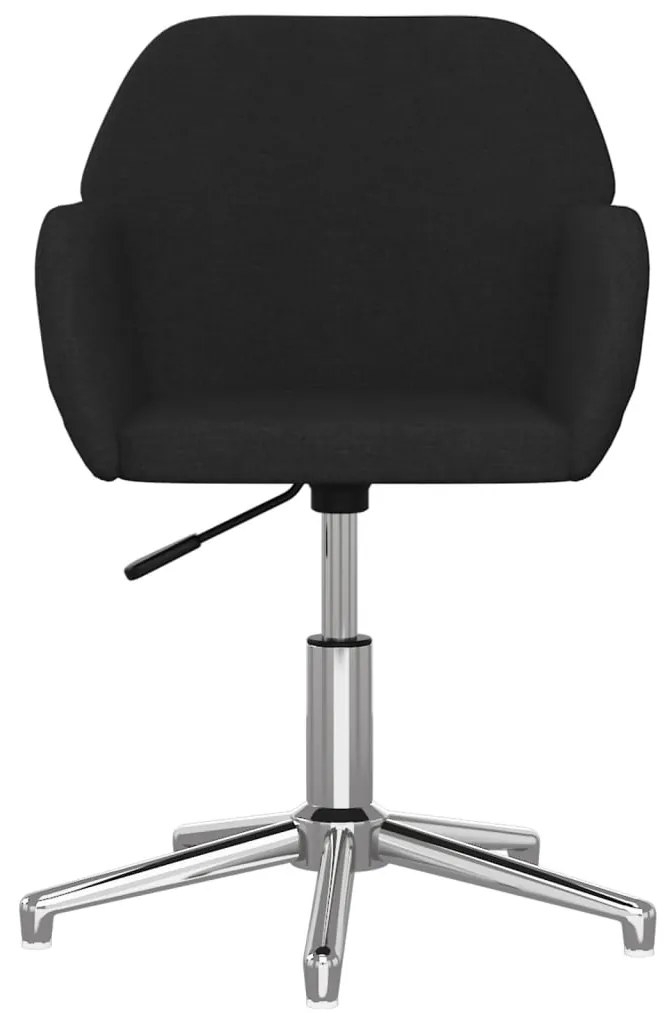 Cadeiras de jantar giratórias 2 pcs tecido preto