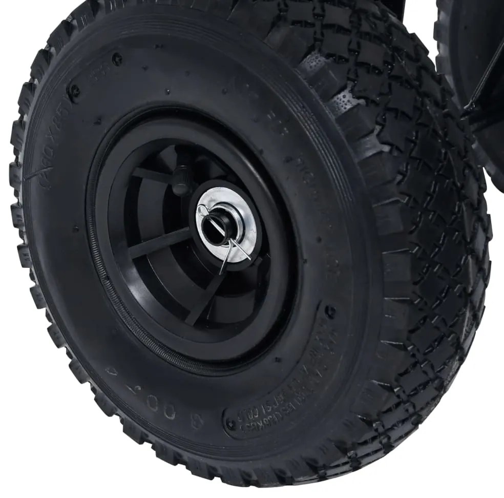Carrinho de mão para jardim 350 kg preto