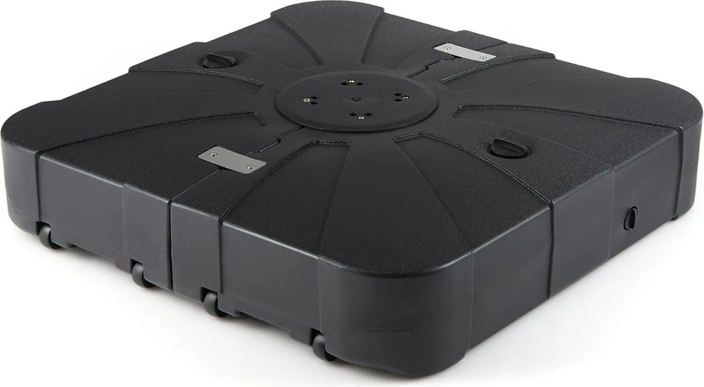 Base para guarda-sol de exterior com rodas 88 x 88 cm, de alta resistência, enchimento com água ou areia, portátil, para terraço, jardim ou piscina, P