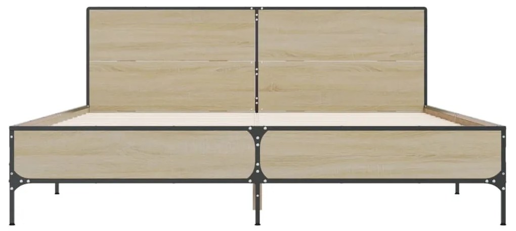 Estrutura de cama 120x200 cm derivados madeira/metal