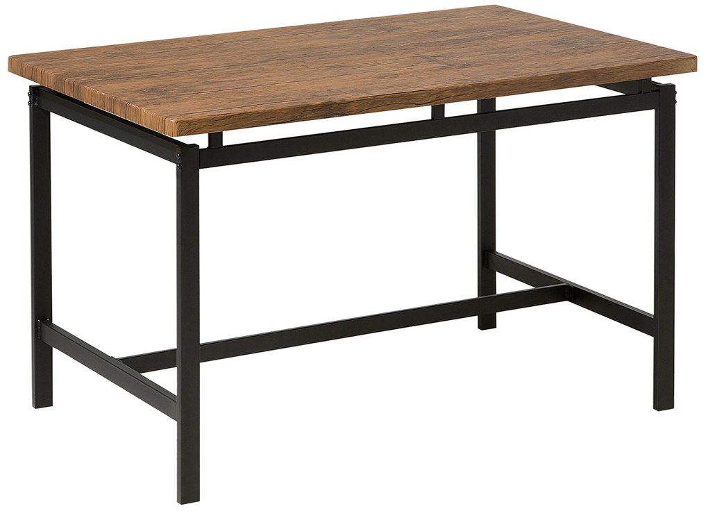 Conjunto de refeição 4 lugares castanho e preto ARLINGTON Beliani