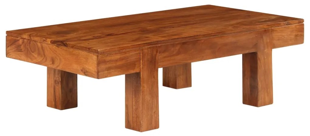vidaXL Mesa de centro acácia maciça c/ acabamento a mel 100x50x30 cm