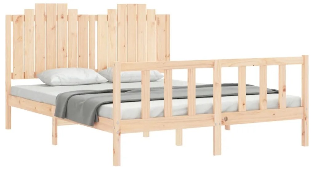 Cama sem colchão 160x200 cm madeira de pinho maciça