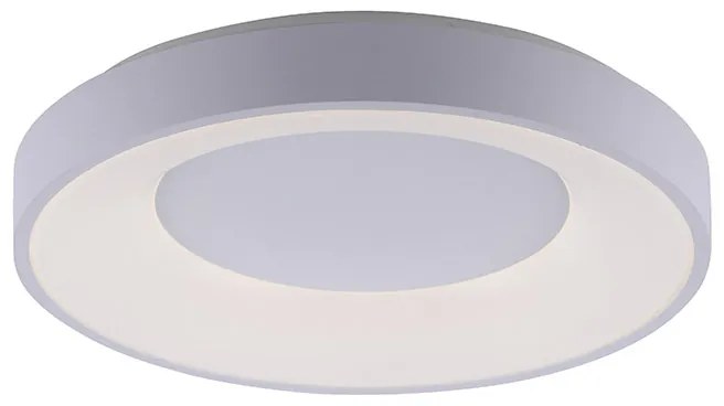 Candeeiro de teto moderno branco com LED regulável em 3 níveis - Steffie Moderno