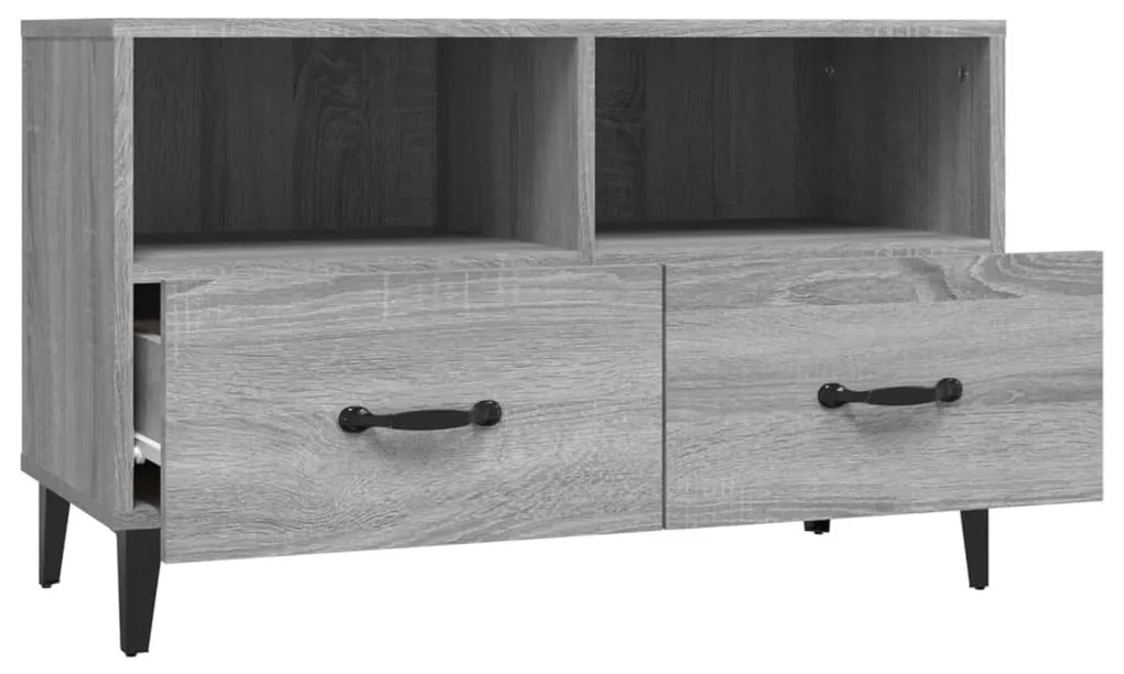 Móvel de TV 80x36x50 cm derivados de madeira cinzento sonoma