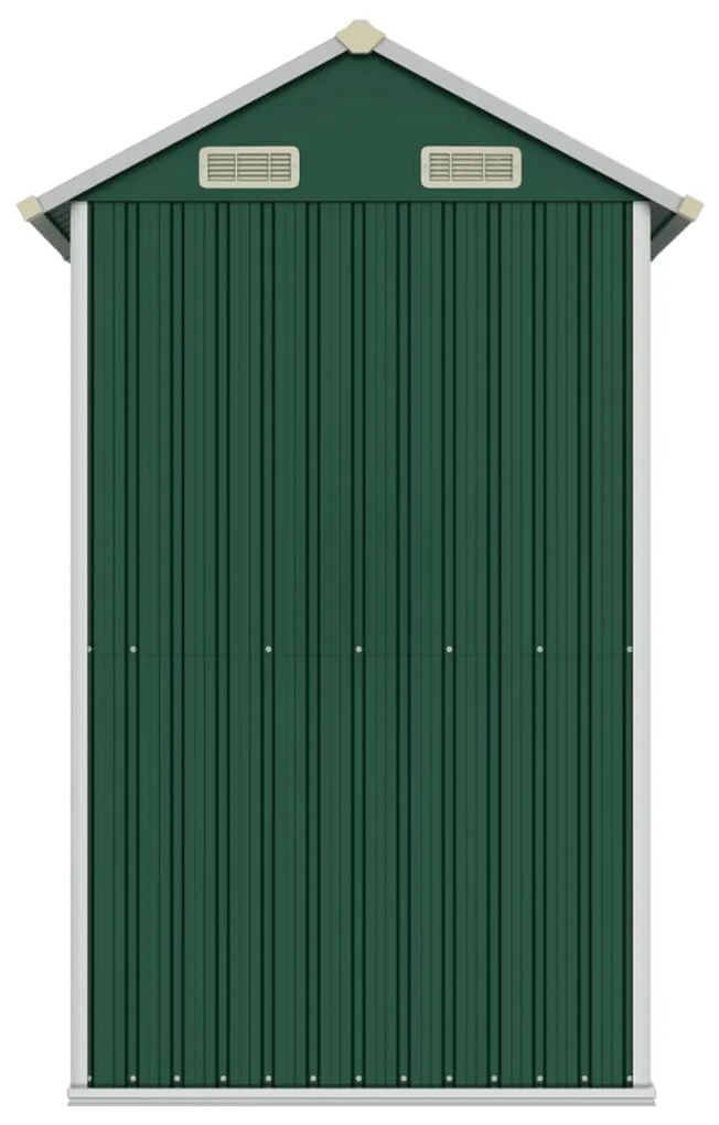 Abrigo de jardim 192x152,5x237 cm aço galvanizado verde