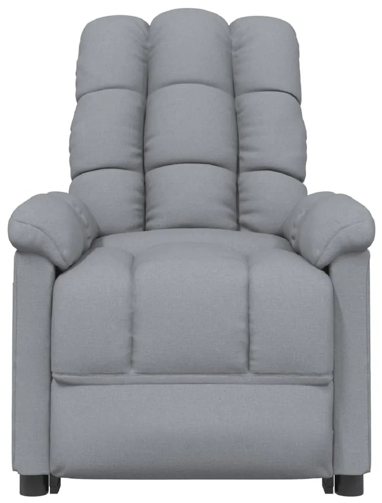 Poltrona de massagens tecido cinzento-claro