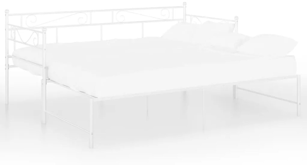 Estrutura sofá-cama de puxar 90x200 cm metal branco