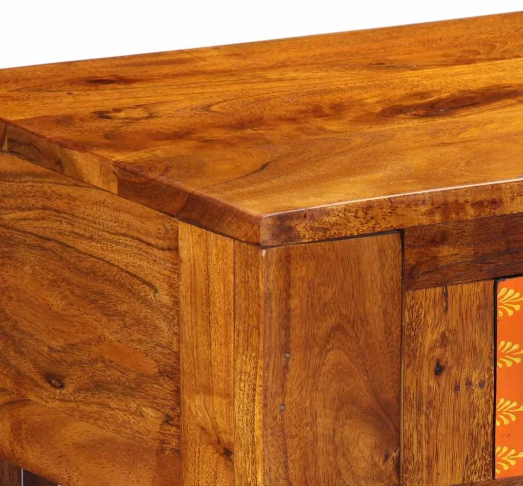 Mesa consola 110x35x75 cm madeira de acácia maciça