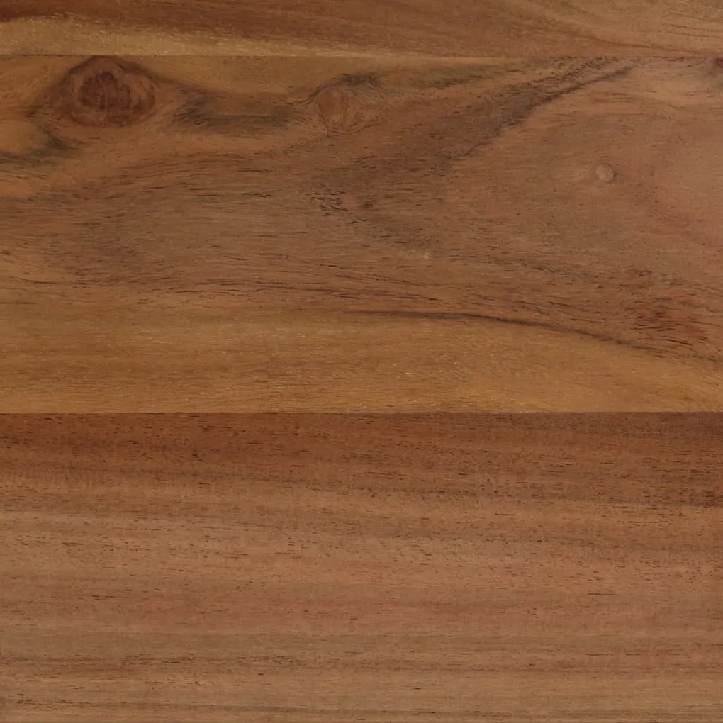 Mesa de jantar madeira de acácia maciça e aço 120x60x76 cm