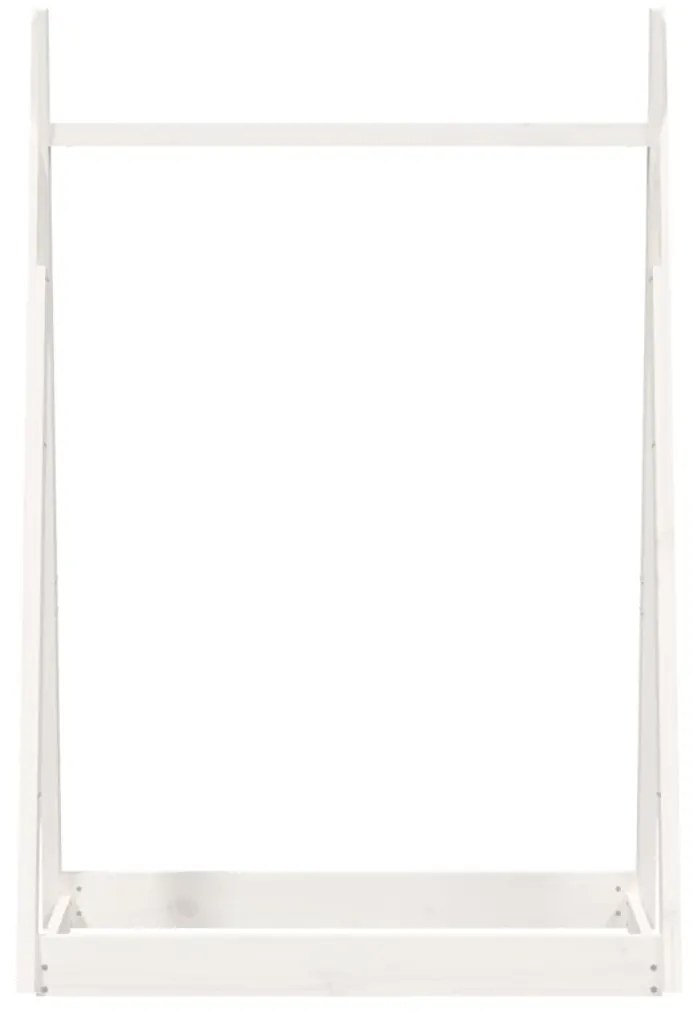 Suporte para roupas 100x45x150 cm madeira pinho maciça branco