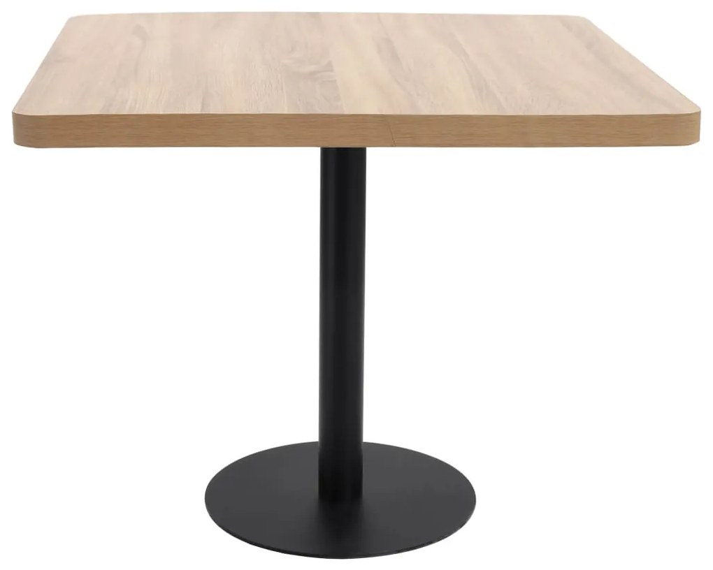 Mesa bistrô 80x80 cm MDF castanho-claro