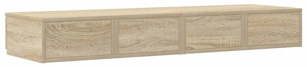 Gavetas para Cama Carvalho de Sonoma 120x36,5x16,5 cm Madeira Engenhei