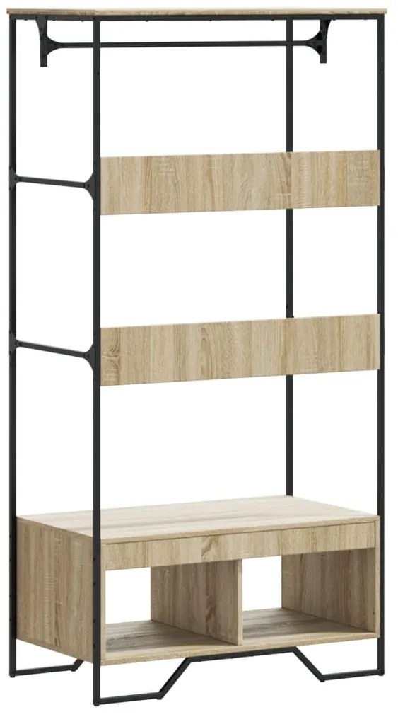 Roupeiro 90x50x180 cm derivados de madeira carvalho sonoma