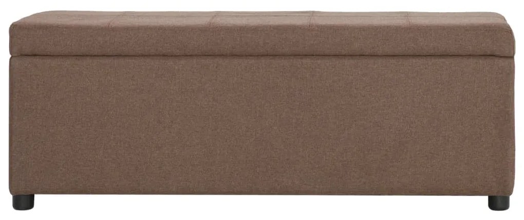 Banco c/ compartimento de arrumação 116 cm poliéster castanho