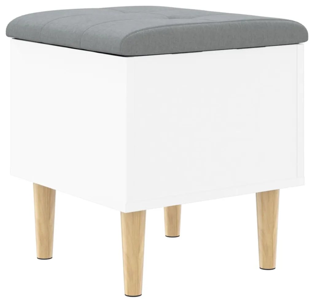 Banco de arrumação 42x42x46 cm derivados de madeira branco