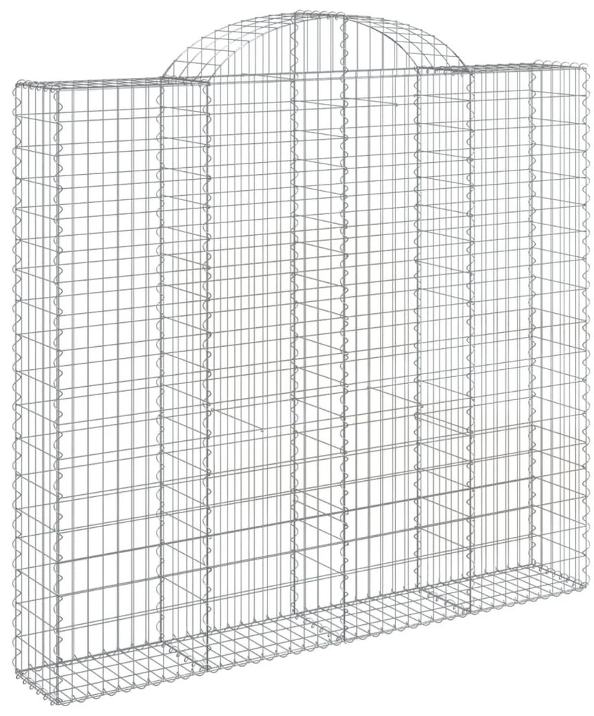 Cestos gabião arqueados 4pcs 200x50x180/200cm ferro galvanizado