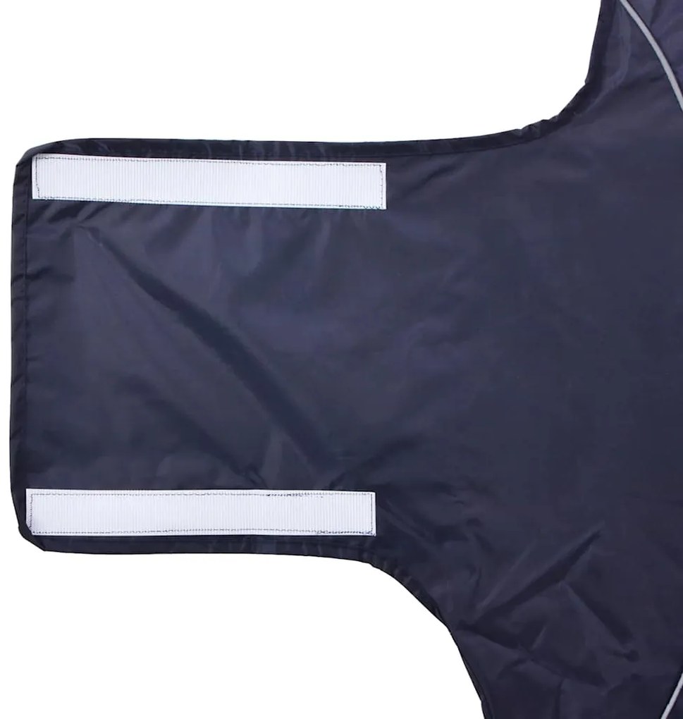 Capa de chuva para cães com tiras reflectoras azul-marinho 4XL