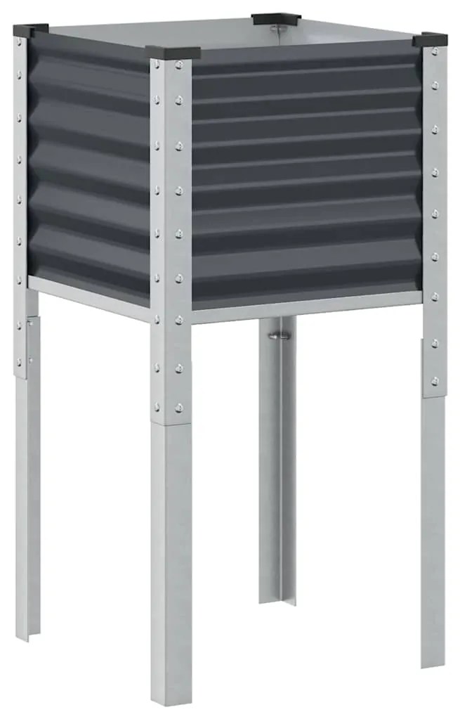 Vaso/floreira de jardim 45x45x88 cm aço antracite