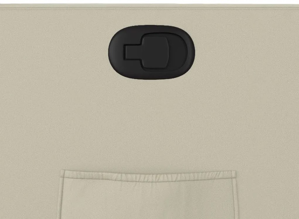 Poltrona reclinável couro artificial cor creme