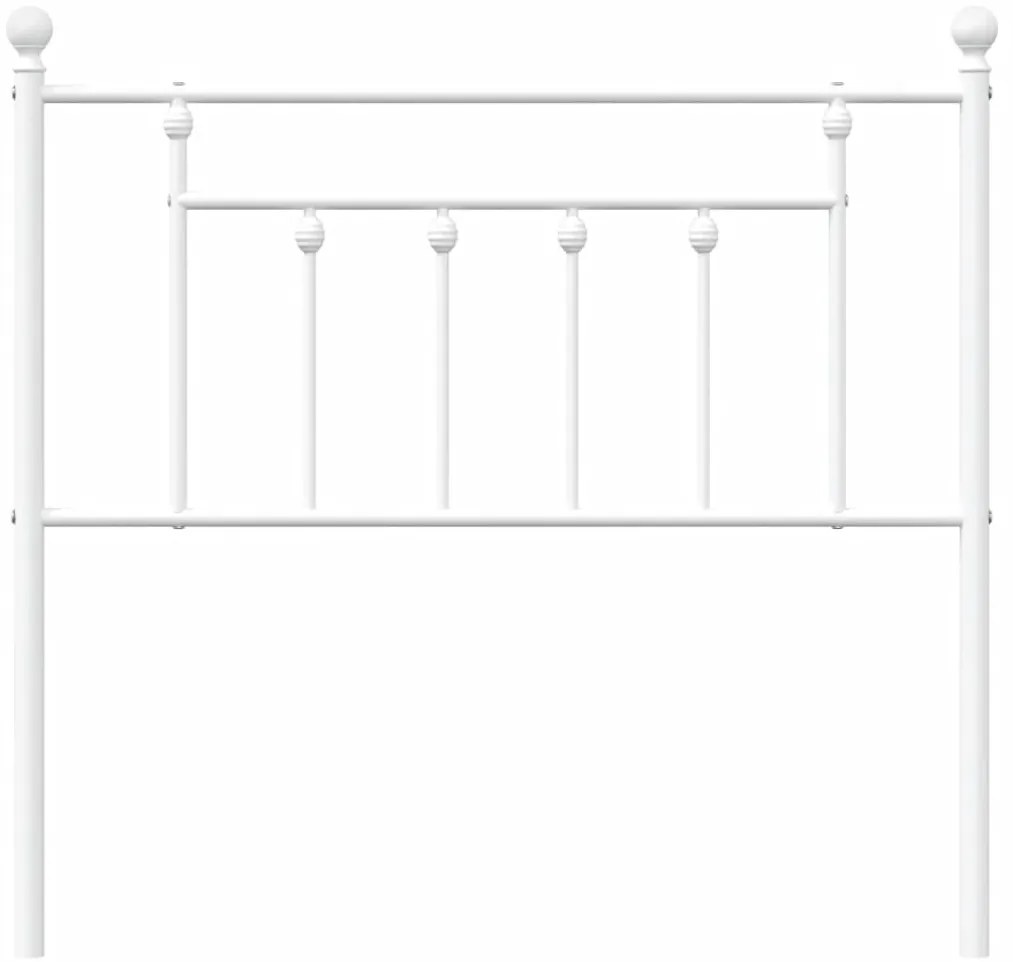 Cabeceira de cama 90 cm metal branco