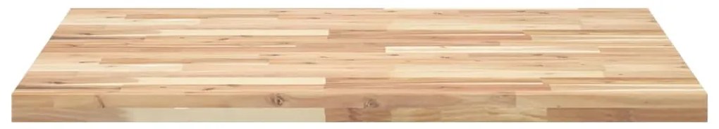 Tampo de mesa retangular 100x80x4 cm madeira de acácia maciça