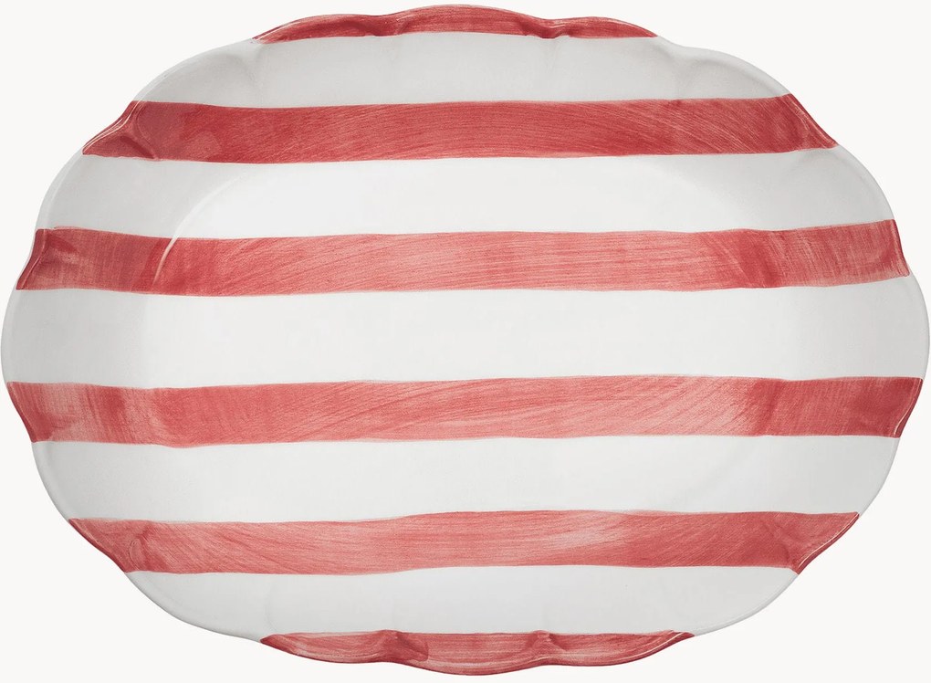 Travessa pintada à mão Stripe