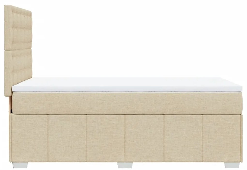 Cama com molas/colchão 90x190 cm tecido cor creme