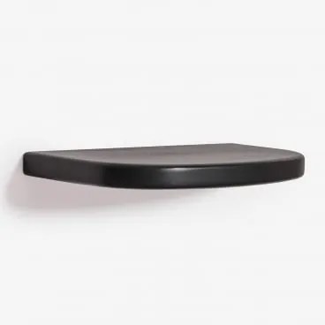 Mesa De Cabeceira Flutuante 45x25 Cm Em Madeira De Manga Agathe Preto Claro - Sklum