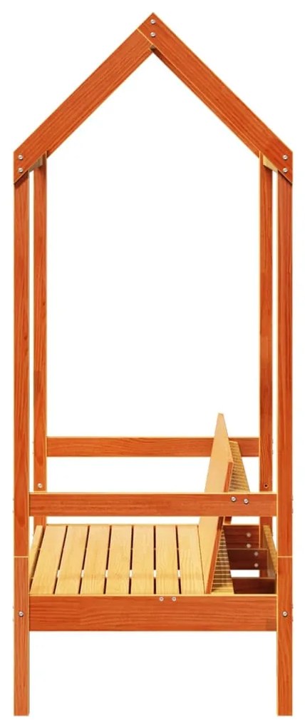 Banco com telhado 117,5x70x176,5 cm pinho maciço castanho-mel