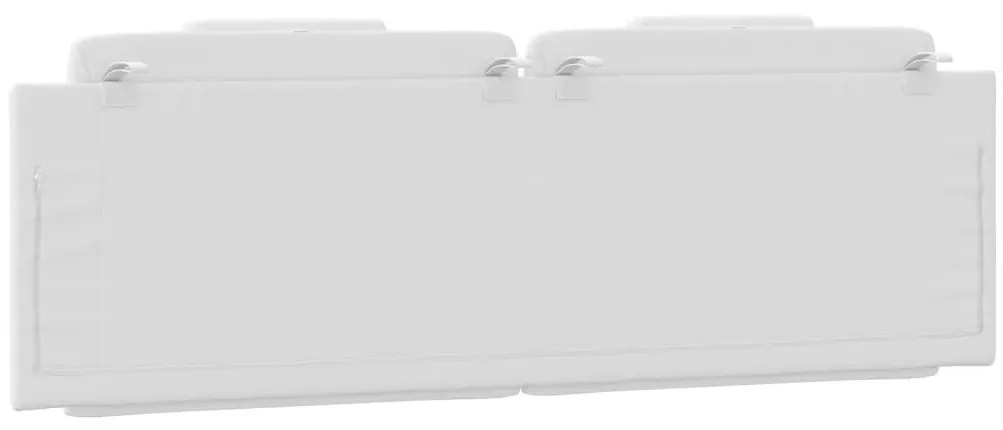 Almofadão de cabeceira 160 cm couro artificial branco