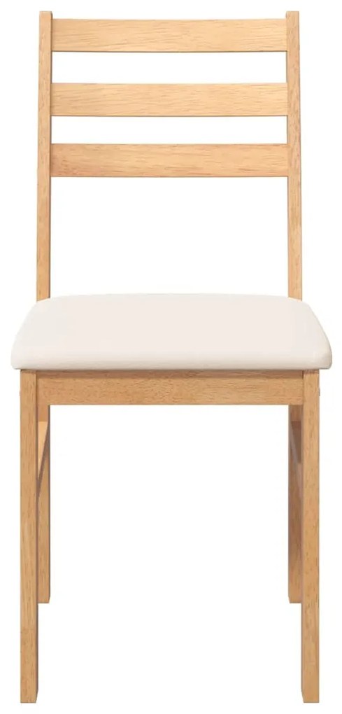 Cadeiras de jantar com almofadões 2 pcs madeira maciça