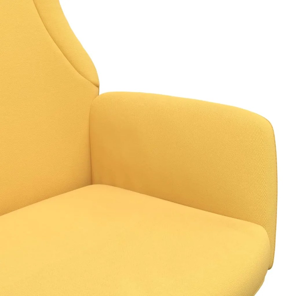 Poltrona Kalani WingBack em Tecido - Amarelo Mostarda - Design Nórdico