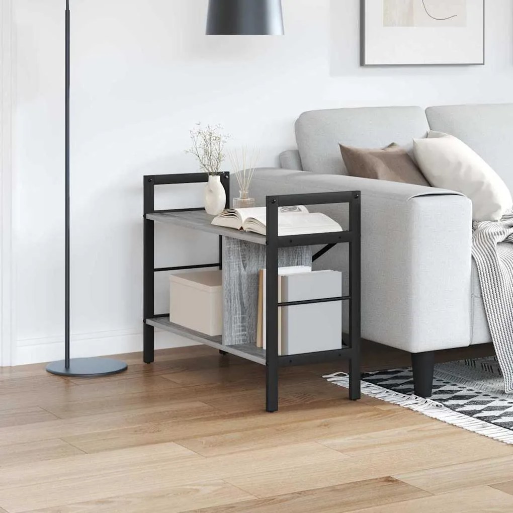 vidaXL Estante Cinza Sonoma 75 x 30 x 58,5 cm Madeira processada