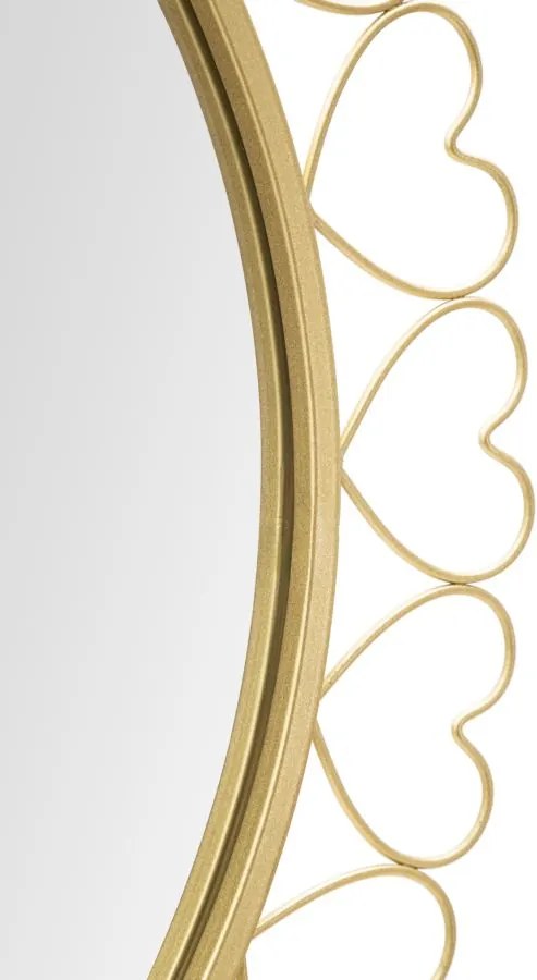 ESPELHO DE PAREDE CORAÇÕES Ø 80X2,5 CM DOURADO
