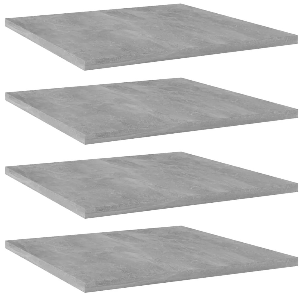 Prateleiras para estante 4 pcs 40x40x1,5cm contraplacado cinza