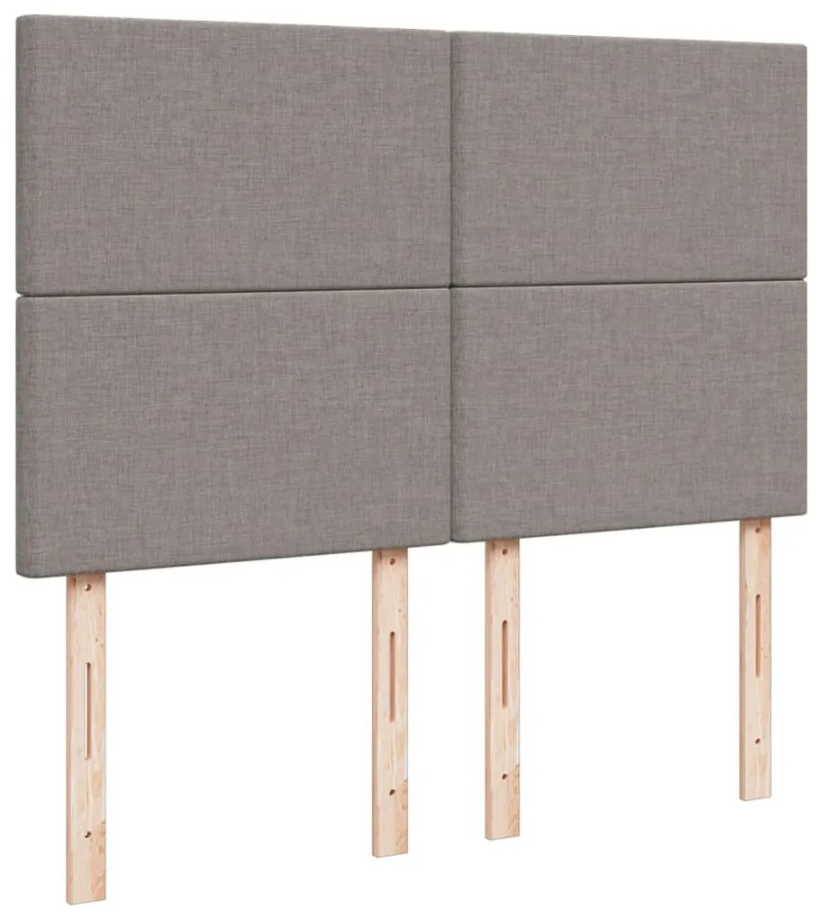 Cama com molas/colchão 140x190 cm tecido castanho-acinzentado