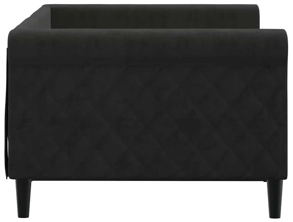 Sofá-cama 90x190 cm veludo preto