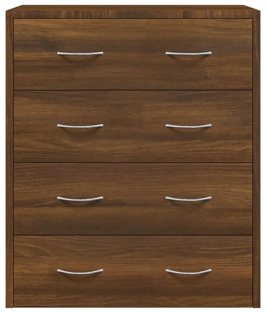 Aparador com 4 gavetas 60x30,5x71 cm carvalho castanho