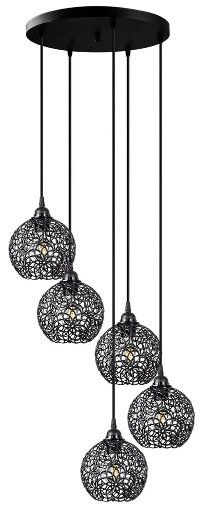 Chandelier Hay – Preto – 44 x 44 x 113 cm