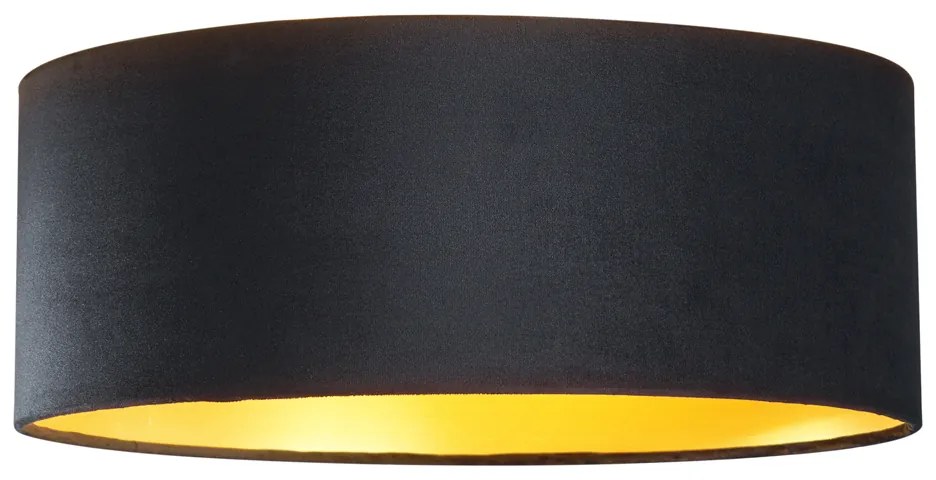 Plafon moderno veludo preto 40cm incl. LED regulável em 3 níveis - Sue Moderno