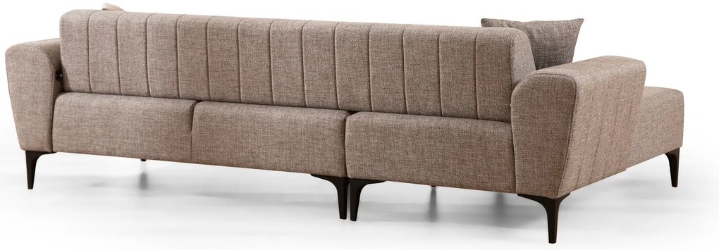 Sofá-cama de canto Hamlet – Castanho Claro – 140x270 cm