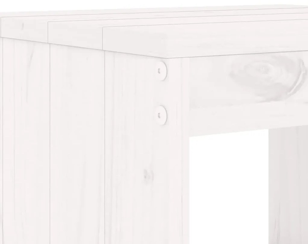 Bancos de bar 2 pcs 40x36x75 cm madeira de pinho maciça branco